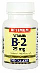 Vitamin Supplement Optimum® Vitamin B2 25 mg Strength Tablet 100 per Bottle