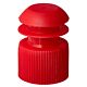 McKesson Tube Closure Polyethylene Flanged Plug Cap Red 16 mm For Use with 16 mm Blood Drawing Tubes, Glass Test Tubes, Plastic Culture Tubes NonSterile