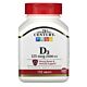 Vitamin Supplement 21st Century® Vitamin D / Calcium 5000 IU Strength Tablet 110 per Bottle