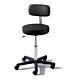 Exam Stool Value Series Backrest AirLift 5 Casters Black