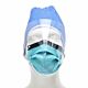 Procedure Mask with Eye Shield Cardinal Health™ Anti-fog Foam Pleated Earloops One Size Fits Most Blue NonSterile ASTM Level 3 Adult