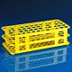 Stacking Test Tube Rack Globe® Scientific 456500 Series 60 Place 15 to 17 mm Tube Size Yellow 2-4/5 X 4-1/8 X 9-3/5 Inch