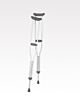 Underarm Crutches Aluminum Frame Tall Adult 250 lbs. Weight Capacity Push Button / Wing Nut Adjustment