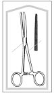 Hemostatic Forceps Econo Rochester-Pean 7-1/4 Inch Length Floor Grade Pakistan Stainless Steel Sterile Ratchet Lock Finger Ring Handle Curved Serrated Jaws