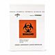 Specimen Transport Bag 12 X 15 Inch Zip Closure Biohazard Symbol / Storage Instructions NonSterile