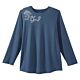 Adaptive Shirt Silverts® Large Navy Blue Without Pockets Long Sleeve Female