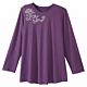 Adaptive Shirt Silverts® 3X-Large Eggplant Without Pockets Long Sleeve Female