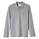 Adaptive Polo Shirt Silverts® X-Large Heather Gray 1 Pocket Long Sleeve Male