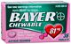 Pain Relief Bayer® 81 mg Strength Aspirin Chewable Tablet 36 per Bottle