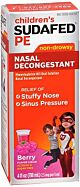 Children's Nasal Decongestant Children's Sudafed PE® 2.5 mg / 5 mL Strength Liquid 4 oz.