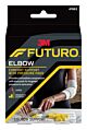 Elbow Support with Pressure Pads 3M Futuro Large Pull-On / Hook and Loop Strap Closure Sleeve Left or Right Elbow 11 to 12 Inch Elbow Circumference Gray