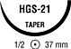 Nonabsorbable Suture with Needle Ti-Cron™ Polyester HGS-21 1/2 Circle Taper Point Needle Size 2 Braided