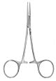 Hemostatic Forceps MeisterHand® Halsted-Mosquito 5 Inch Length Surgical Grade German Stainless Steel NonSterile Ratchet Lock Finger Ring Handle Curved Serrated Tips