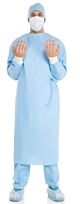 Fabric-Reinforced Surgical Gown with Towel ULTRA Large Blue Sterile ASTM D4966 Disposable