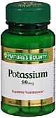 Joint Health Supplement Nature's Bounty® Potassium 99 mg Strength Caplet 100 per Bottle