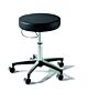 Air Lift Stool Ritter® 276 Classic Series Backless Air Lift, Pneumatic Height Adjustment, 8 Inch Hand Ring 5 Casters Ultrafree Stone