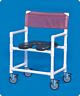 Shower Chair ipu® Fixed Arms PVC Frame Mesh Backrest 28 Inch Seat Width 400 lbs. Weight Capacity