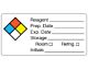 Pre-Printed Label Shamrock Warning Label White Paper Reagent _____ / Prep Date ______ / Exp Date _______ Storage ______ Room, Refrig / Initials ____ Black / Color Block Biohazard 1-1/2 X 3 Inch