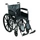 Wheelchair drive™ Silver Sport 2 Dual Axle Full Length Arm Elevating Legrest Black Upholstery 20 Inch Seat Width Adult 350 lbs. Weight Capacity