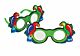 Parrot Fun Occluder Glasses Spectacle Style Frosted Multicolored