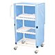 Linen Cart with Cover 3 Shelves 75 lbs. per Shelf Weight Capacity PVC 3 Inch Twin Casters