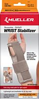 Wrist Splint Mueller® Carpal Tunnel Wrist Stabilizer Nylon / Aluminum / Polyester / PP / PU / Spandex / POM Left or Right Hand Gray Small / Medium