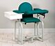 Blood Drawing Chair with Drawer Lab X Series Extra Tall Single Adjustable Flip Up Armrest Cream