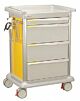 Medication Cart 25-1/2 X 33 X 44-3/4 Inch Royal Blue 1 Drawer, 3 Inch / 3 Drawers, 9 Inch