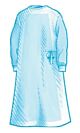 Poly-Reinforced Surgical Gown with Towel Astound® Large Blue Sterile AAMI Level 4 Disposable