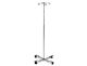 IV Pole 4-Hook 4 Legs Anti-Tip, Heavy Steel Base, 2 Inch Diameter Twin-Wheel, Nylon Casters