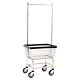 Heavy Duty Laundry Cart with Double Pole Rack Steel Tubing 5 Inch Clean Wheel System™ Casters