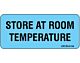 Pre-Printed Label Shamrock Auxiliary Label Blue Cardstock STORE AT ROOM / TEMPERATURE Black Temperature Control 1 X 2-1/4 Inch