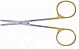 Iris Scissors Pilling® Kaye 4-1/2 Inch Length Surgical Grade Stainless Steel / Tungsten Carbide NonSterile Finger Ring Handle Curved