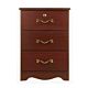 Bedside Cabinet Tempe Collection, TEBS30 Model Golden Ebony 19 X 21 X 30 Inch 3 Drawers