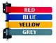 Exam Room Signal Flag Wall Mount 4 Flag 4 and 6 Inch