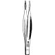 Splinter Forceps Sklar® Feilchenfeld 4-1/2 Inch Length Surgical Grade Stainless Steel NonSterile NonLocking Thumb Handle Straight Sharp Serrated Tips with Groove