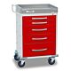 Medical Cart Detecto® Rescue Series Aluminum 21.3 X 27.8 X 41.8 Inch White Frame 15.6 X 22.4 Inch Drawer