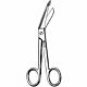 Bandage Scissors Sklar® Lister 7-1/4 Inch Length OR Grade Stainless Steel Finger Ring Handle Angled Blunt Tip / Blunt Tip