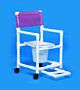 Commode / Shower Chair Standard Fixed Arms PVC Frame Mesh Backrest 17-1/4 Inch Seat Width 300 lbs. Weight Capacity