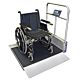 Wheelchair Scale Befour 1,000 lbs. / 450 kg Capacity Black / Silver Battery Operated