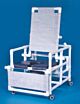 Commode / Shower Chair Deluxe Oversize Fixed Arms PVC Frame Reclining Mesh Backrest 300 lbs. Weight Capacity