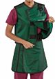 X-Ray Apron / Vest Shimmering Green Wraparound Style