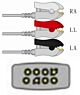 ECG Leadset Sage Services 3 Lead, Grabber, 0.9m