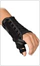 Thumb Brace Breg® Adult One Size Fits Most Single Pull-Lace Closure / Hook and Loop Strap Closure Left Hand Black