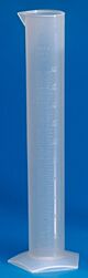 Graduated Cylinder Class B / Hexagonal Base Polypropylene 500 mL (16 oz.)