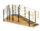 Convertible Training Stairs 3 X 10 Inch and 6 X 10 Inch Risers, 36 X 36 Inch Platform, Two-sided, with Platform 36 X 54 X 70 Inch