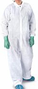 Coverall Large White Disposable NonSterile