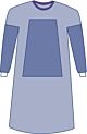 Fabric-Reinforced Surgical Gown with Towel Eclipse® 2X-Large Blue Sterile AAMI Level 3 Disposable