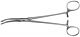 Hysterectomy Forceps Heaney 8 Inch Length Surgical Grade Stainless Steel NonSterile Ratchet Lock Finger Ring Handle Curved Two Transverse Teeth