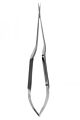 Micro Scissors Rhoton 8-3/8 Inch Length Surgical Grade Stainless Steel NonSterile Bayonet Thumb Handle with Spring Curved Blades Sharp Tip / Sharp Tip